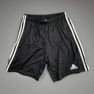 Adidas Sweat Shorts Mens Medium Black Drawstring Athleisure Indoor Training